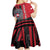Personalized Austria Kid Short Sleeve Dress Black Eagle Badge With Patterns - Wonder Print Shop