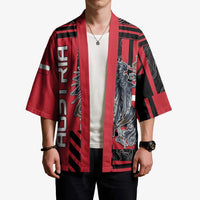 Personalized Austria Kimono Black Eagle Badge With Patterns - Wonder Print Shop