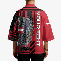 Personalized Austria Kimono Black Eagle Badge With Patterns - Wonder Print Shop