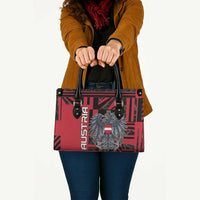 Austria Leather Bag Black Eagle Badge With Patterns - Wonder Print Shop