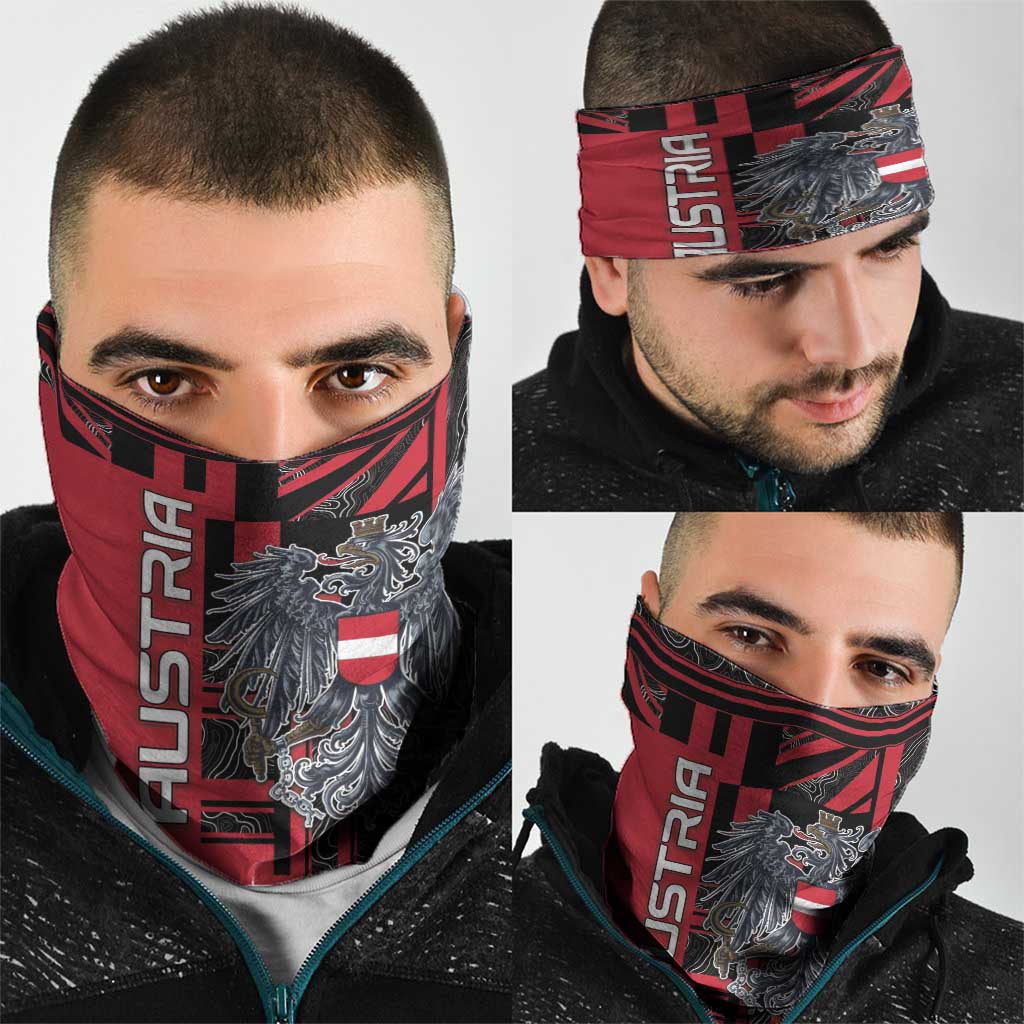 Austria Neck Gaiter Black Eagle Badge With Patterns DT05