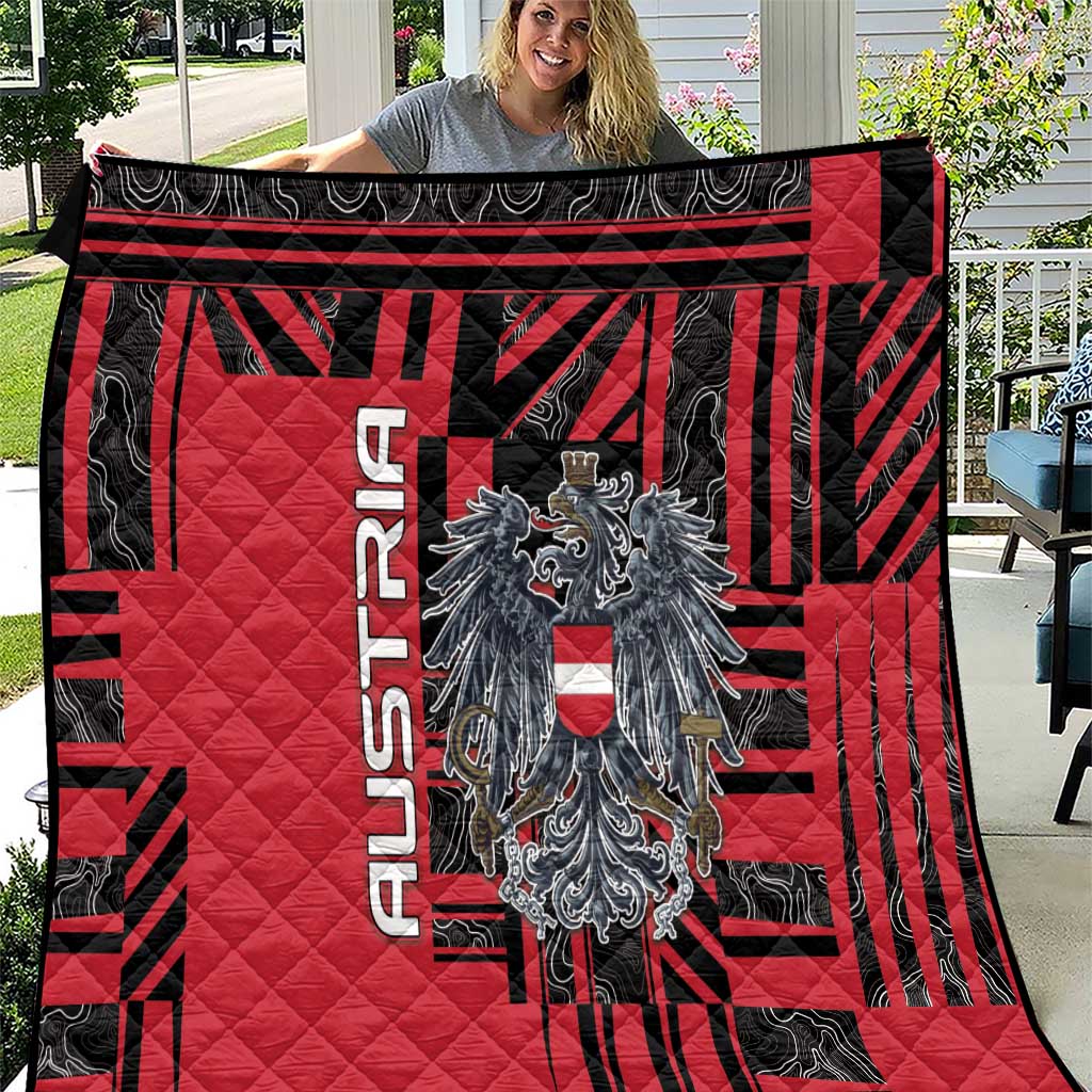 Austria Quilt Black Eagle Badge With Patterns - Wonder Print Shop