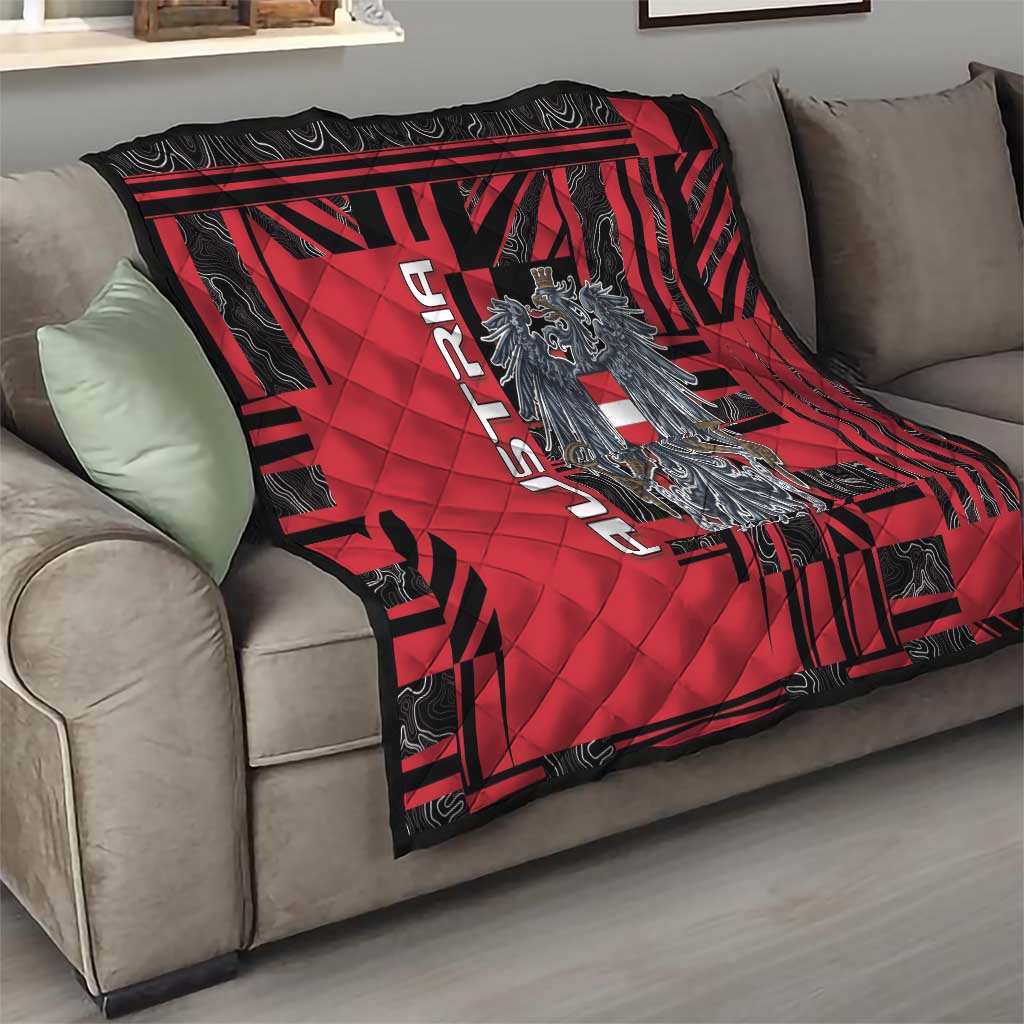 Austria Quilt Black Eagle Badge With Patterns - Wonder Print Shop