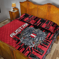 Austria Quilt Bed Set Black Eagle Badge With Patterns - Wonder Print Shop