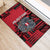 Austria Rubber Doormat Black Eagle Badge With Patterns - Wonder Print Shop