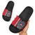 Austria Slide Sandals Black Eagle Badge With Patterns - Wonder Print Shop