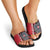 Austria Slide Sandals Black Eagle Badge With Patterns - Wonder Print Shop