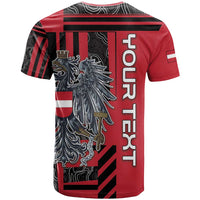 Personalized Austria T Shirt Black Eagle Badge With Patterns - Wonder Print Shop