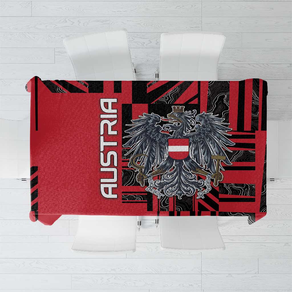 Austria Tablecloth Black Eagle Badge With Patterns - Wonder Print Shop