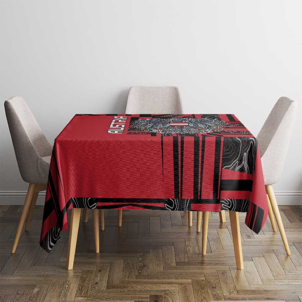 Austria Tablecloth Black Eagle Badge With Patterns - Wonder Print Shop