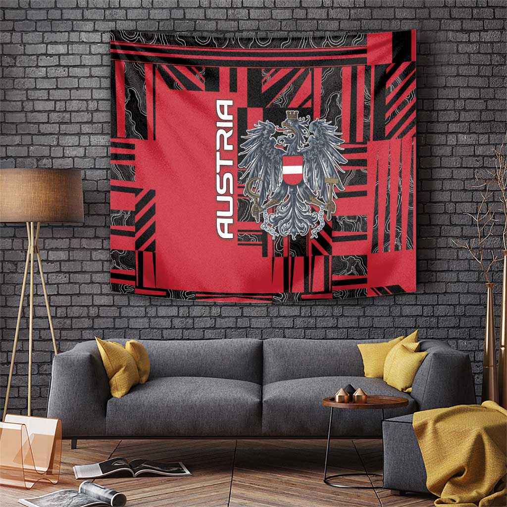 Austria Tapestry Black Eagle Badge With Patterns - Wonder Print Shop