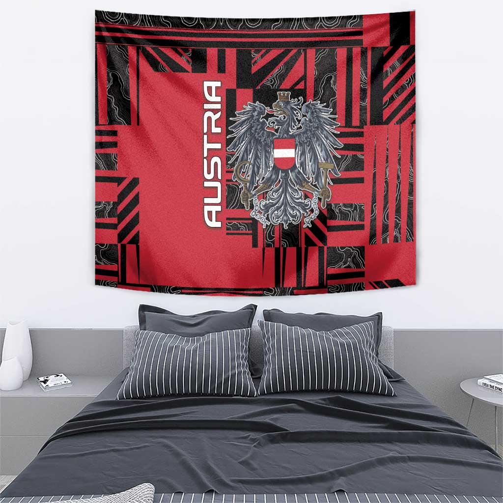 Austria Tapestry Black Eagle Badge With Patterns - Wonder Print Shop