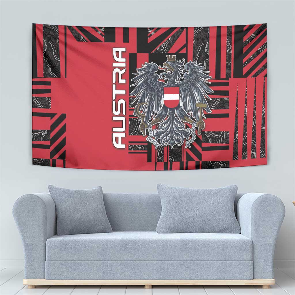 Austria Tapestry Black Eagle Badge With Patterns - Wonder Print Shop