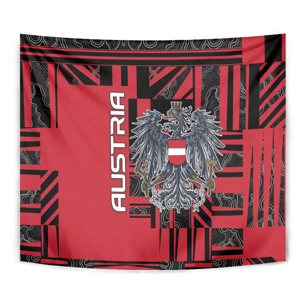 Austria Tapestry Black Eagle Badge With Patterns - Wonder Print Shop