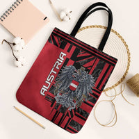 Austria Tote Bag Black Eagle Badge With Patterns - Wonder Print Shop