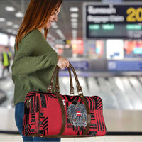 Austria Travel Bag Black Eagle Badge With Patterns - Wonder Print Shop