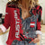 Personalized Austria Women Casual Shirt Black Eagle Badge With Patterns - Wonder Print Shop
