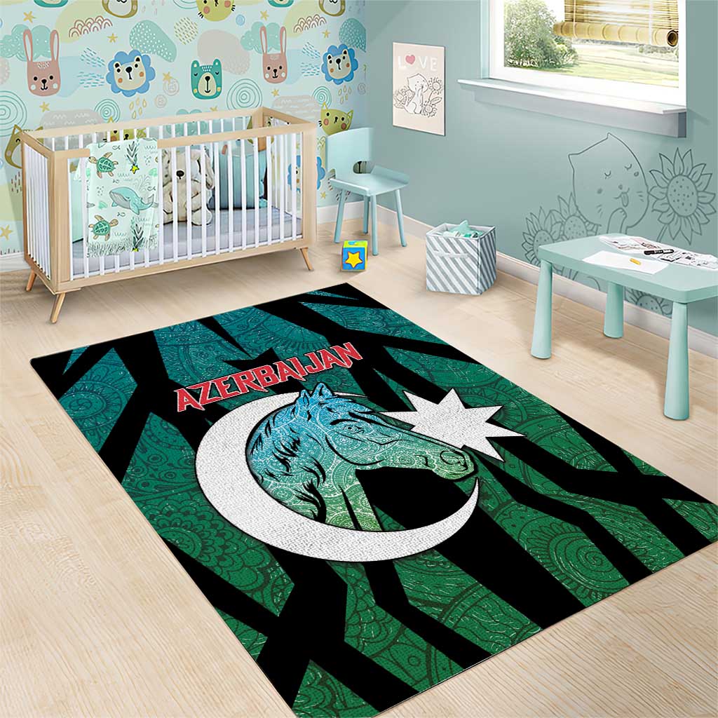 Azerbaijan Area Rug Karabakh Horse Tattoo - Wonder Print Shop