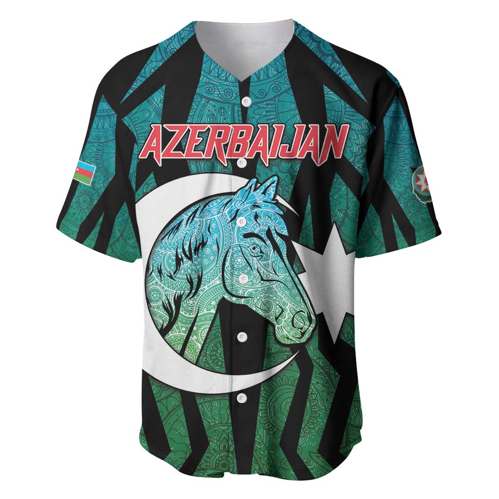 Personalized Azerbaijan Baseball Jersey Karabakh Horse Tattoo - Wonder Print Shop