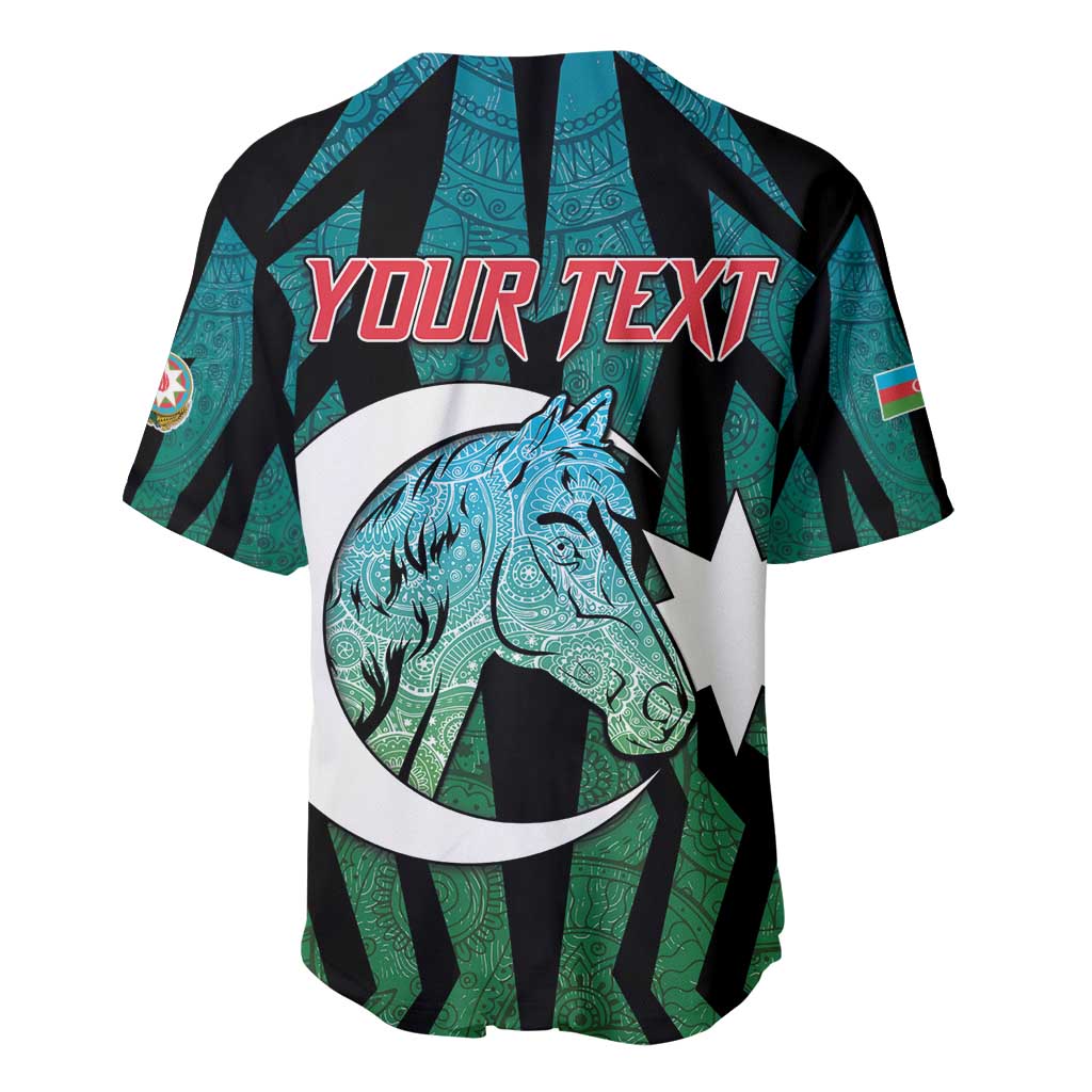 Personalized Azerbaijan Baseball Jersey Karabakh Horse Tattoo - Wonder Print Shop