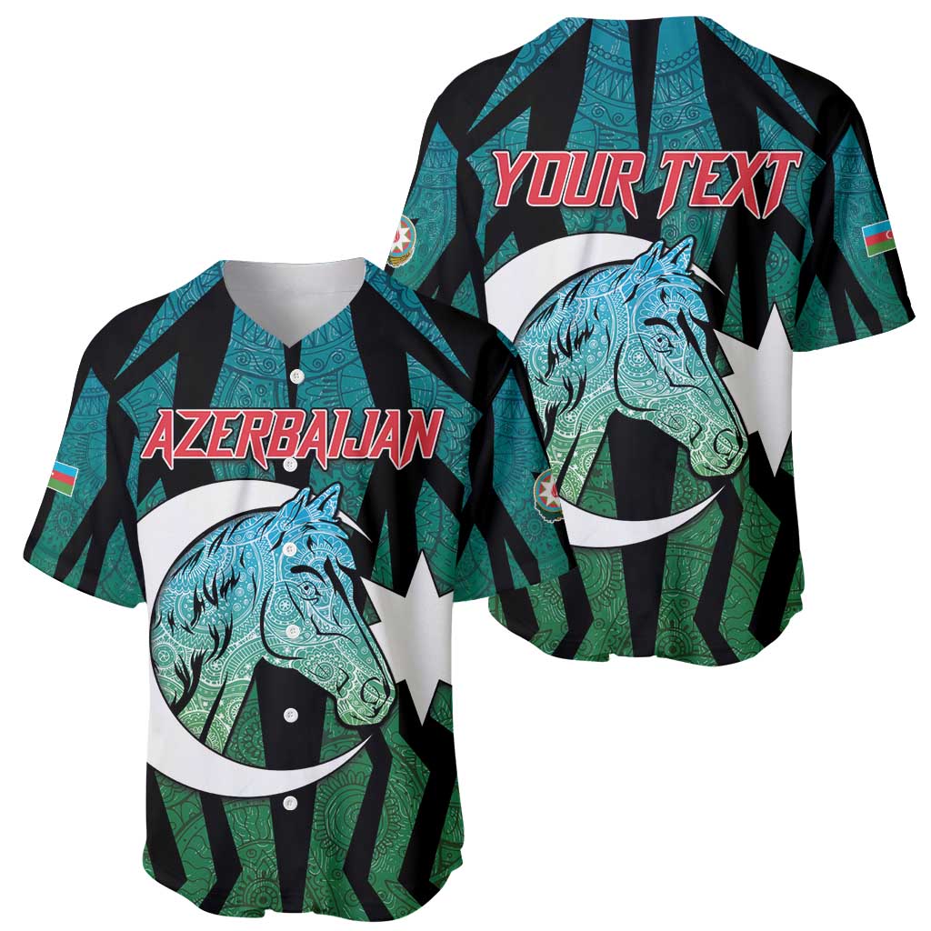 Personalized Azerbaijan Baseball Jersey Karabakh Horse Tattoo - Wonder Print Shop