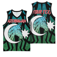 Personalized Azerbaijan Basketball Jersey Karabakh Horse Tattoo - Wonder Print Shop