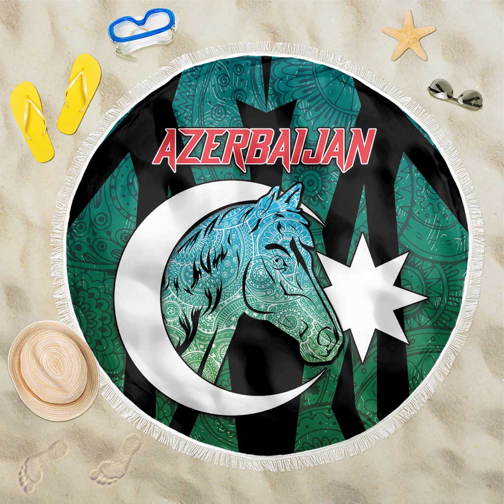 Azerbaijan Beach Blanket Karabakh Horse Tattoo - Wonder Print Shop