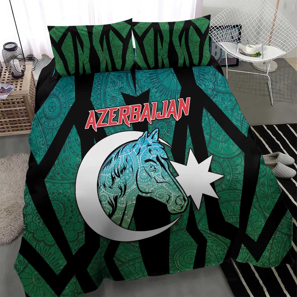 Azerbaijan Bedding Set Karabakh Horse Tattoo - Wonder Print Shop