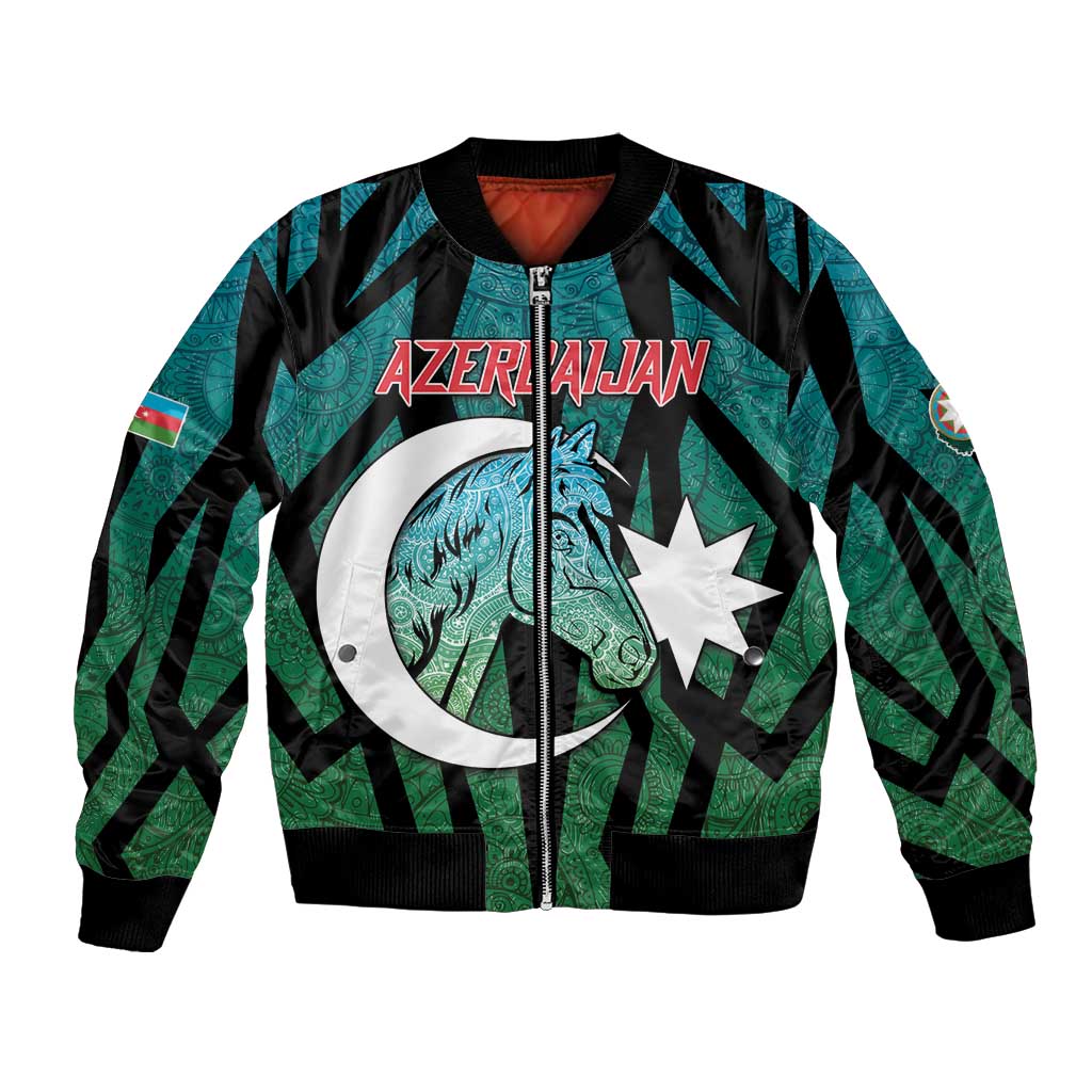 Personalized Azerbaijan Bomber Jacket Karabakh Horse Tattoo - Wonder Print Shop