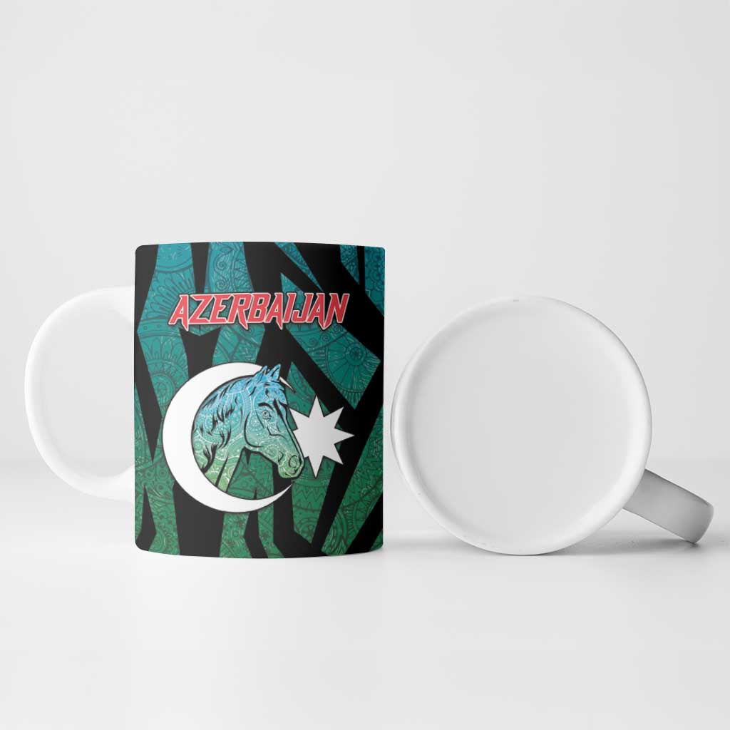 Personalized Azerbaijan Ceramic Mug Karabakh Horse Tattoo - Wonder Print Shop