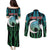 Personalized Azerbaijan Couples Matching Puletasi and Long Sleeve Button Shirt Karabakh Horse Tattoo - Wonder Print Shop