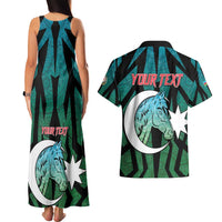Personalized Azerbaijan Couples Matching Tank Maxi Dress and Hawaiian Shirt Karabakh Horse Tattoo - Wonder Print Shop