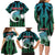 Personalized Azerbaijan Family Matching Long Sleeve Bodycon Dress and Hawaiian Shirt Karabakh Horse Tattoo - Wonder Print Shop