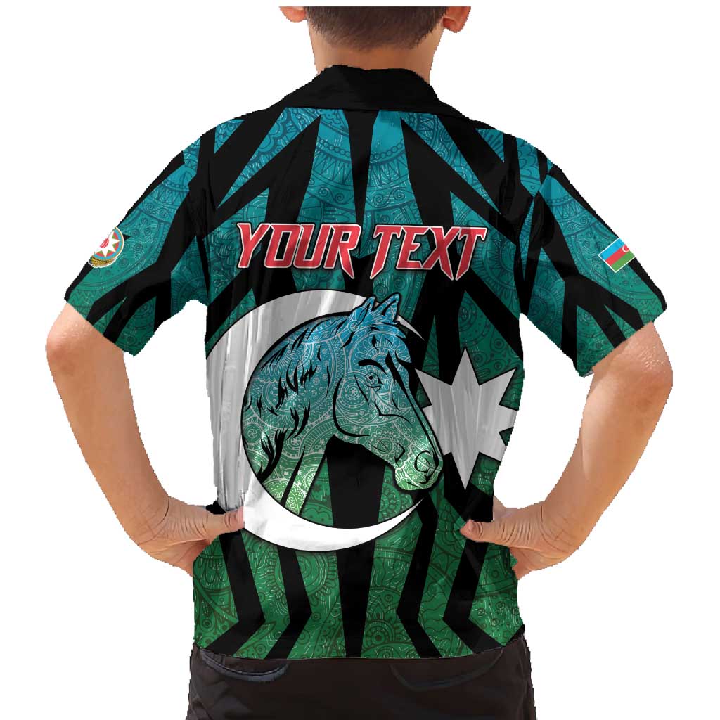 Personalized Azerbaijan Family Matching Mermaid Dress and Hawaiian Shirt Karabakh Horse Tattoo - Wonder Print Shop