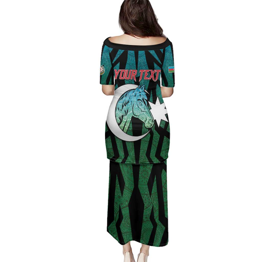 Personalized Azerbaijan Family Matching Puletasi and Hawaiian Shirt Karabakh Horse Tattoo - Wonder Print Shop