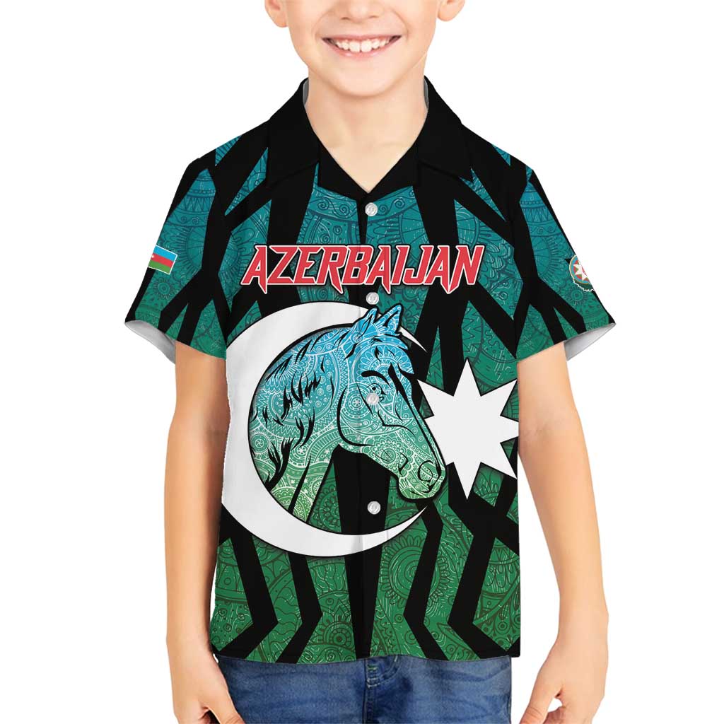 Personalized Azerbaijan Family Matching Puletasi and Hawaiian Shirt Karabakh Horse Tattoo - Wonder Print Shop