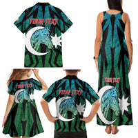 Personalized Azerbaijan Family Matching Tank Maxi Dress and Hawaiian Shirt Karabakh Horse Tattoo - Wonder Print Shop