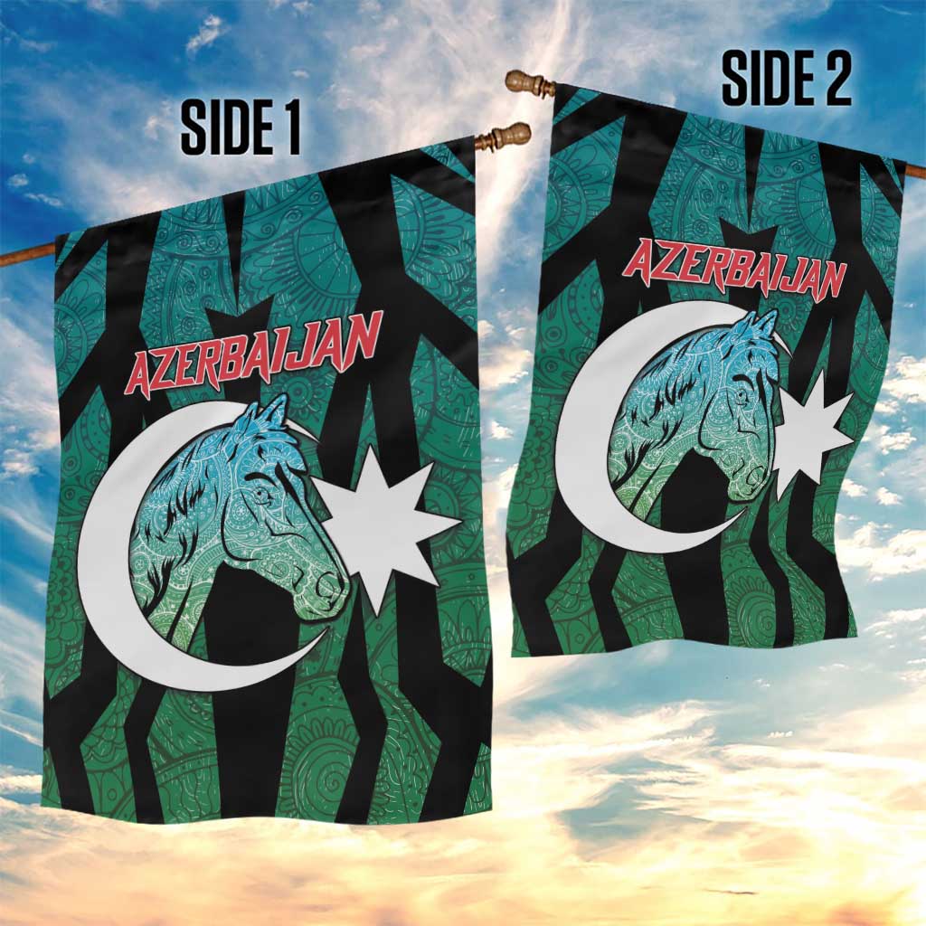 Azerbaijan Garden Flag Karabakh Horse Tattoo - Wonder Print Shop