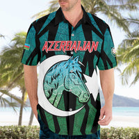 Personalized Azerbaijan Hawaiian Shirt Karabakh Horse Tattoo - Wonder Print Shop