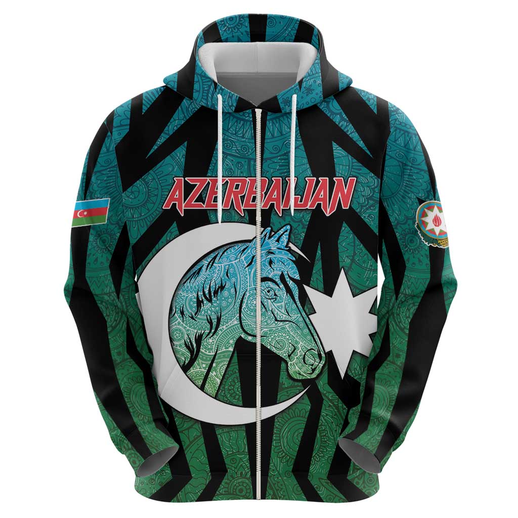 Personalized Azerbaijan Hoodie Karabakh Horse Tattoo - Wonder Print Shop