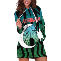 Personalized Azerbaijan Hoodie Dress Karabakh Horse Tattoo - Wonder Print Shop