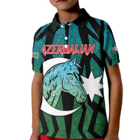 Personalized Azerbaijan Kid Polo Shirt Karabakh Horse Tattoo - Wonder Print Shop