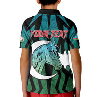 Personalized Azerbaijan Kid Polo Shirt Karabakh Horse Tattoo - Wonder Print Shop