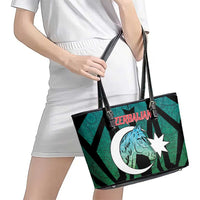 Azerbaijan Leather Tote Bag Karabakh Horse Tattoo - Wonder Print Shop