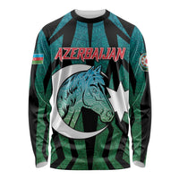 Personalized Azerbaijan Long Sleeve Shirt Karabakh Horse Tattoo - Wonder Print Shop