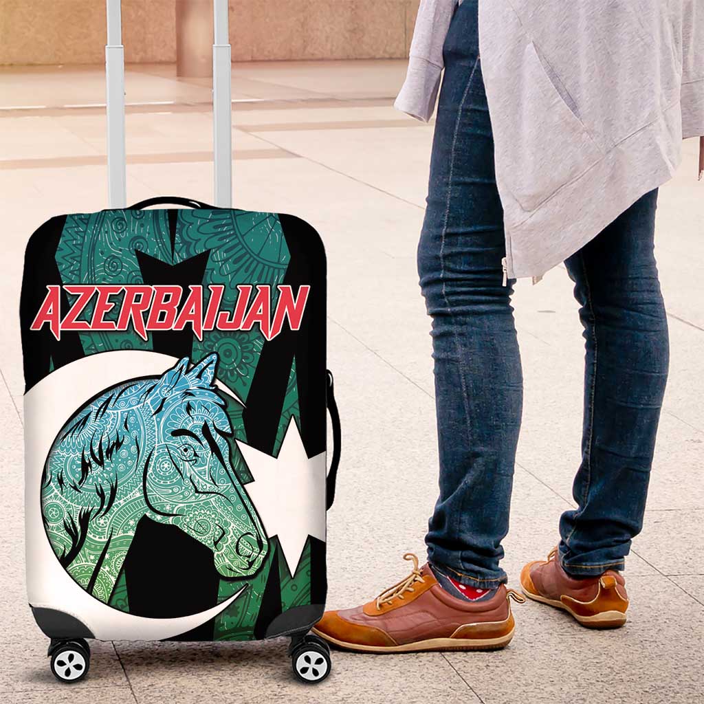 Azerbaijan Luggage Cover Karabakh Horse Tattoo - Wonder Print Shop