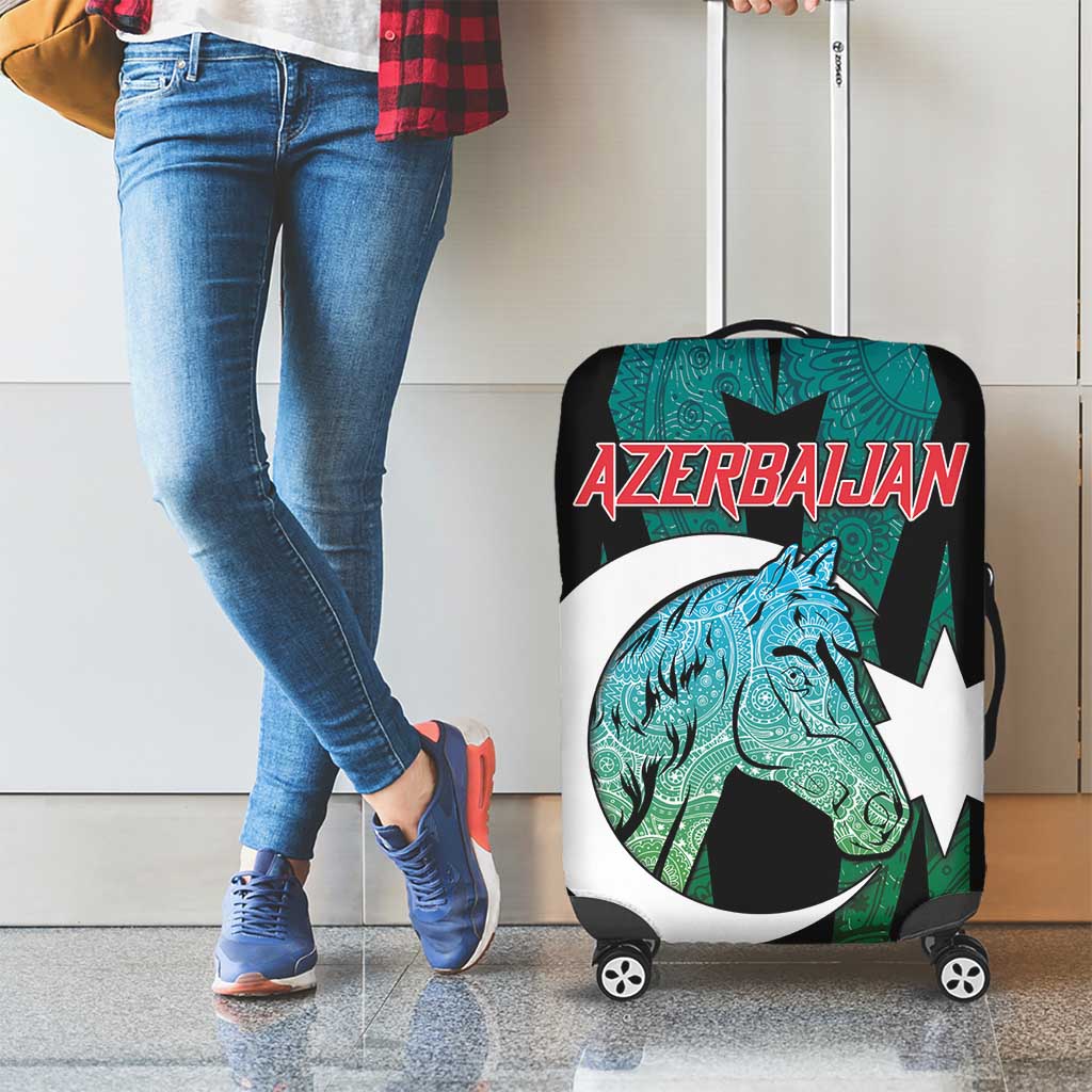 Azerbaijan Luggage Cover Karabakh Horse Tattoo - Wonder Print Shop
