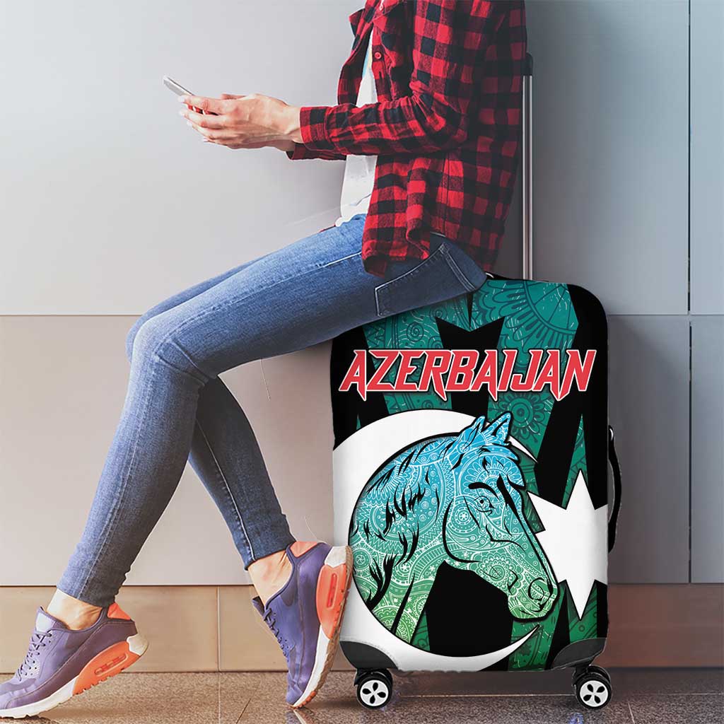 Azerbaijan Luggage Cover Karabakh Horse Tattoo - Wonder Print Shop