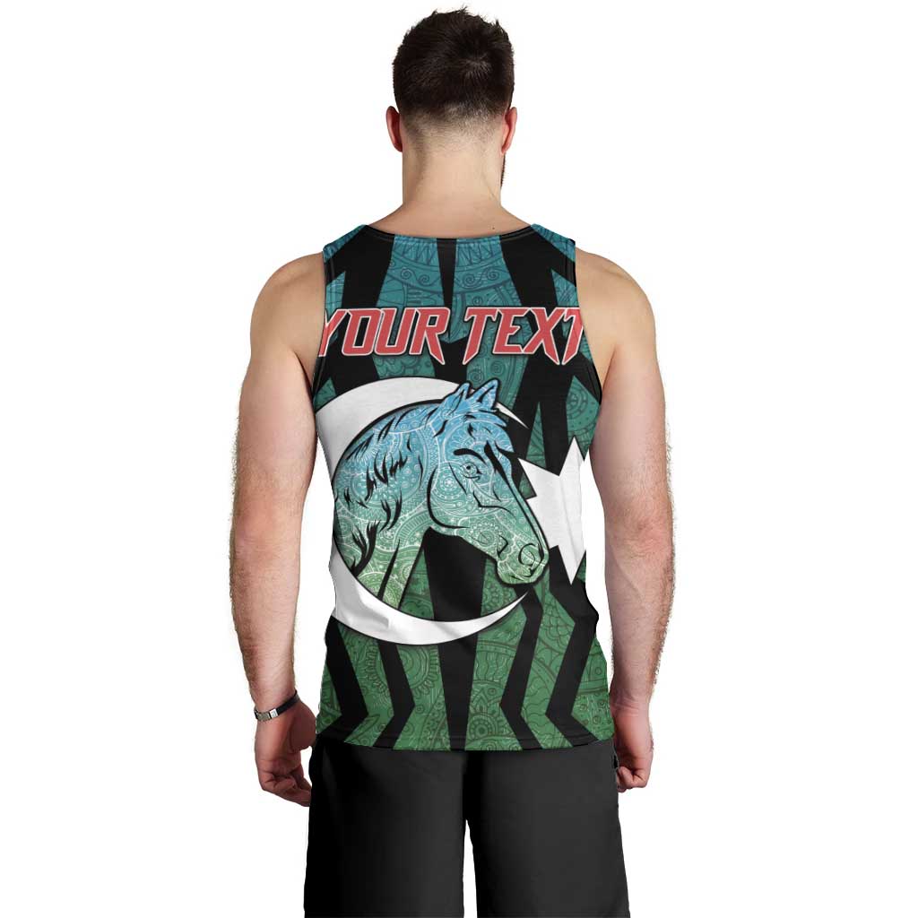 Personalized Azerbaijan Men Tank Top Karabakh Horse Tattoo - Wonder Print Shop