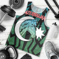 Personalized Azerbaijan Men Tank Top Karabakh Horse Tattoo - Wonder Print Shop